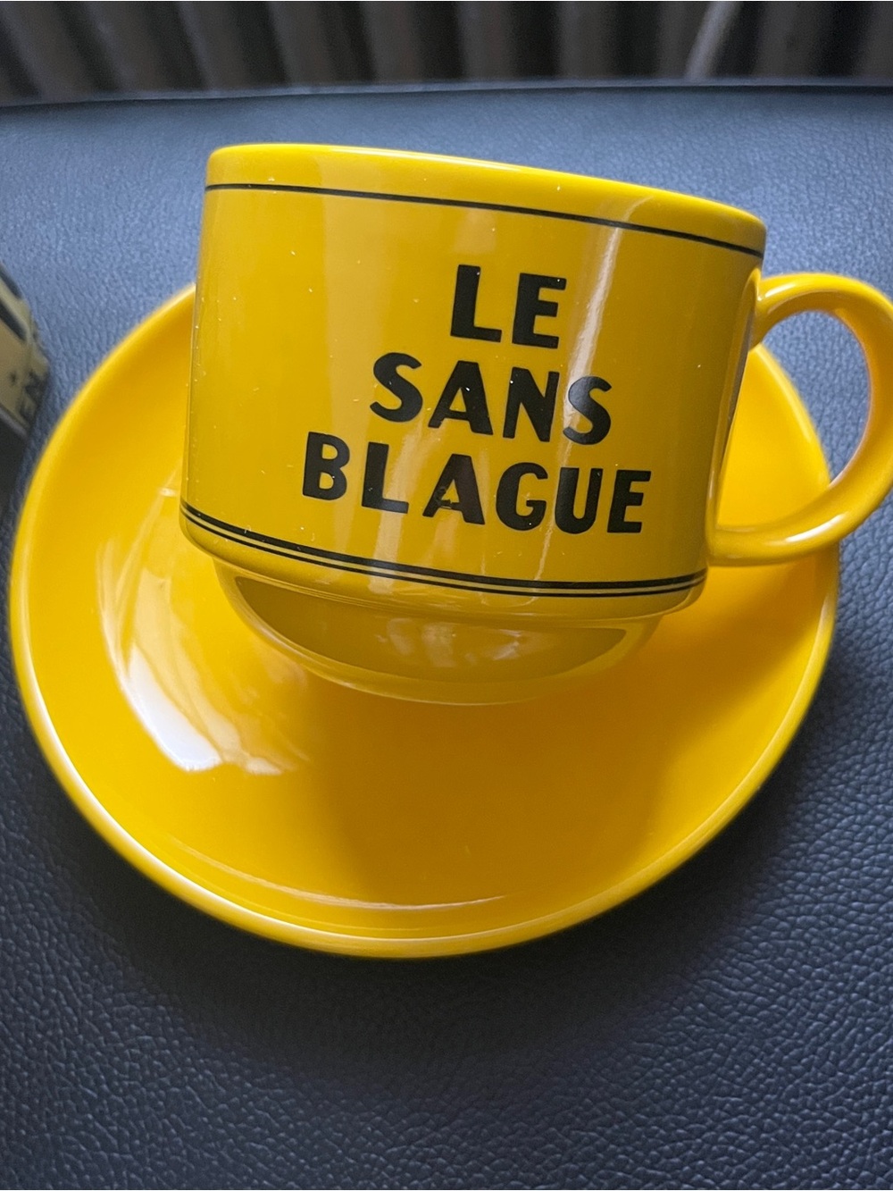 Wes Anderson French Dispatch Le Sans Blague Cup & Saucer NIB